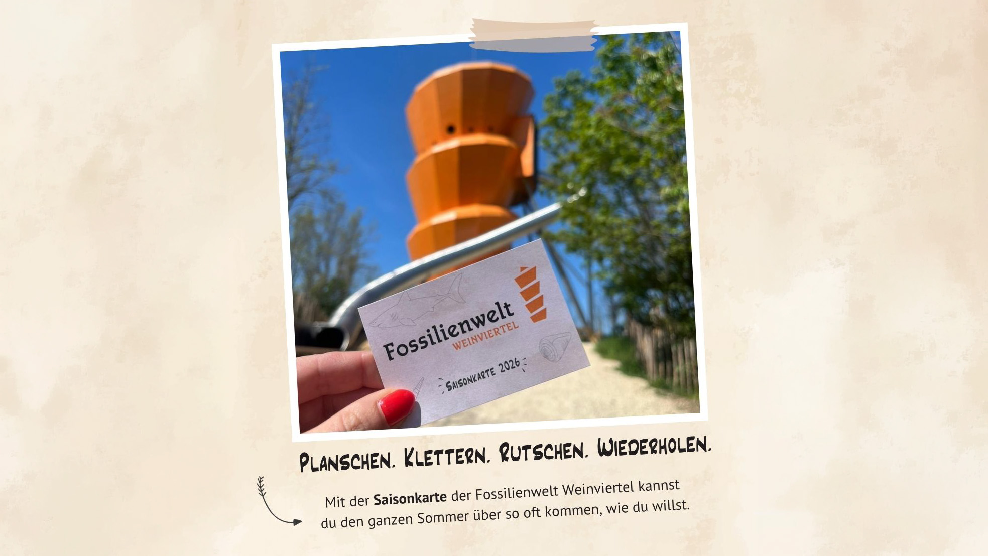 Hol dir jetzt deine Saisonkarte und erlebe die Urzeit den ganzen Sommer lang!